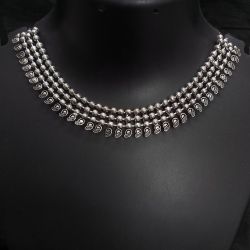 Silver Oxidized Light Weight Choker