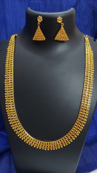 Gold Polish Necklace Set with 6 months Warranty