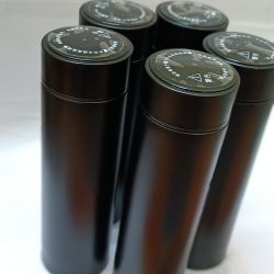 Steelless temperature bottle black color