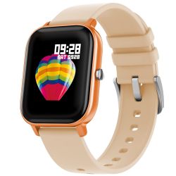 Fire-Boltt SPO2 Full Touch 1.4 inch Smart Watch 8 Days Battery Life Compatible with Android and iOS IPX7 with Heart Rate, BP, Fitness and Sports Tracking (Gold), Medium BSW001