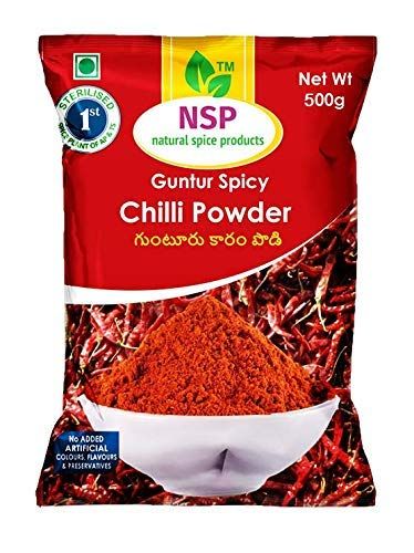 NSP Guntur Spicy Red Chilli Powder, 100% Pure, 100% Natural, 500g