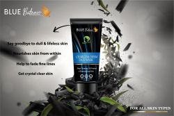 Blue Botanic Charcoal Neem Facewash Deep Cleansing, Oil control & Removes Dead Skin Pack of 100ml 