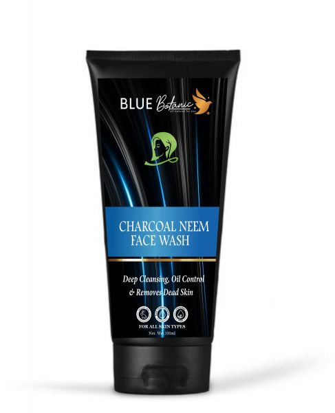 Blue Botanic Charcoal Neem Facewash Deep Cleansing, Oil control & Removes Dead Skin Pack of 100ml 