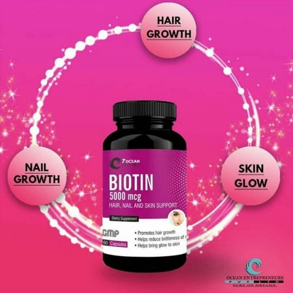 Biotin (5000mcg) (Hair Nail & Skin Support) (60 Capsules)