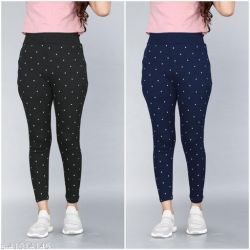 Women's Slim Fit Jeggings Pack Of 2(Size:-26 to 36)