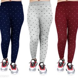 Women's Slim Fit Jeggings Pack Of 3(Size:-26 to 36)