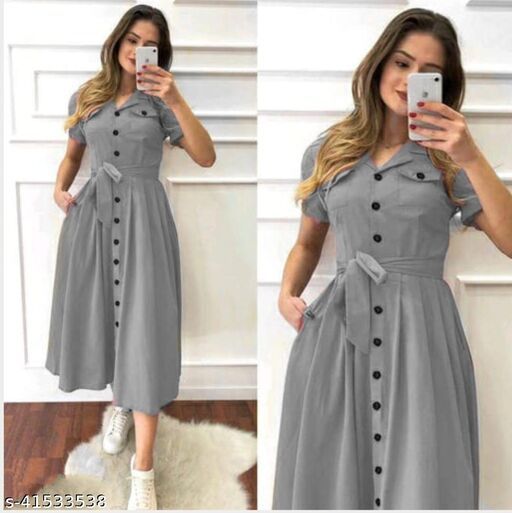 Trendy Fashionable Women Dresses Gray