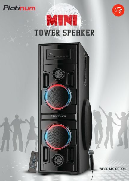MINI TOWER SPEAKERS - BLUETOOTH / FM. / USB 