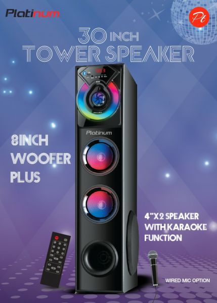 HIGH BASS BLUETOOTH TOWER SPEAKER - USB - FM - AUX IN 