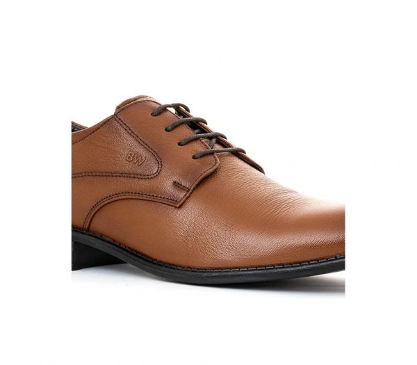 British Walkers Light Brown Leather Derby Formal Shoe for Men