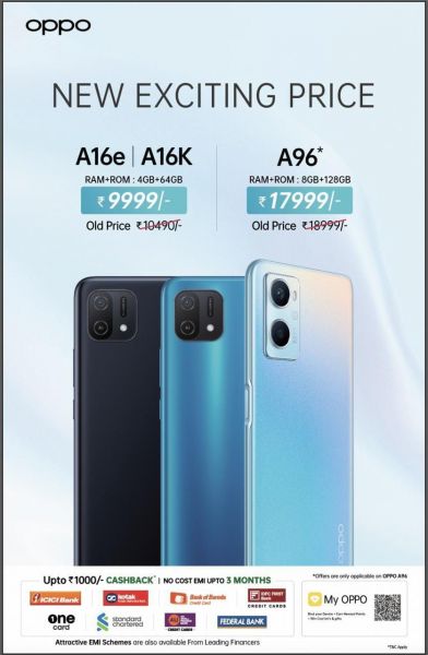 Oppo a16e mobile phone 