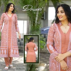 DEVANI KURTI  KURATI AND PANT  - 6 colour  - Fabric - Reyon cotton  - Thredwork  - Size - m, l, xl, xxl.  - Length - Kurti - 46 to 47  - Length Pant - 36 to 37  *PRICE - 999/-+ship* *CATALOGUE PRICE :- 4410/+ship*  Good quality 100% cotton