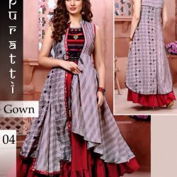 =:= PURATTI =:=  Designer gown :-: Fabric - rayon print :-: print fabric - poli Reyon  :-: Inner - cotton  :-: Size - m, l, xl, xxl.  :-: Length - 54