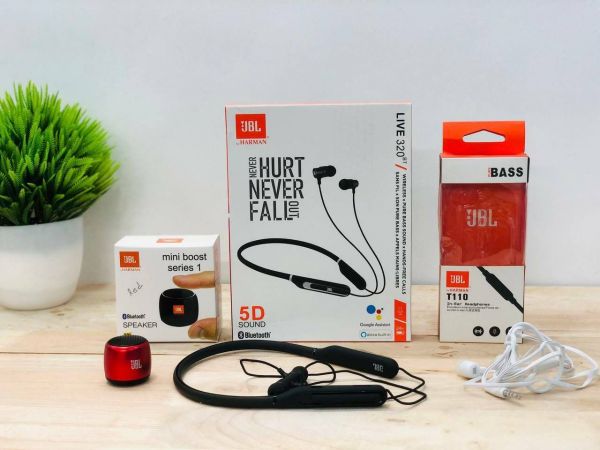 *JBL COMBO*   ✅COMBO ITEMS:-   1) JBL SPEAKER (Quality Sound, Random Colour)  2) JBL Wired Earphone (Random Colour)  3) JBL Neckband (Superb Sound)  *Rate : 1350 free shipping