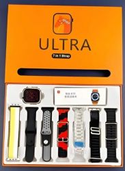 7 in 1 ultra smart watch with 7 straps and wireless charging Bluetooth 