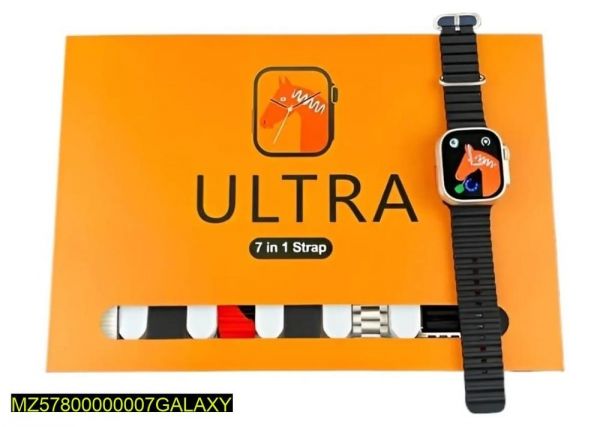 7 in 1 ultra smart watch with 7 straps and wireless charging Bluetooth 