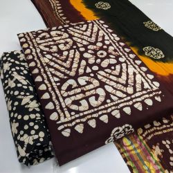 Cotton batik dress material