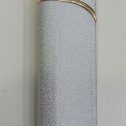 Silver color slim design cigarette lighter