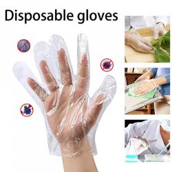 plastic transparent disposable clear gloves