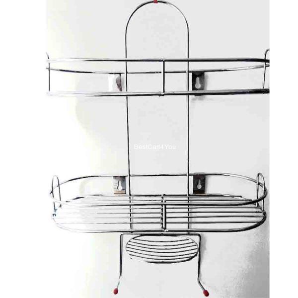 Vaishvi 5in1 Stainless Steel Big Size Multipurpose Bathroom Shelf/Kitchen Shelf/Holder/Bathroom Accessories for Home - Large