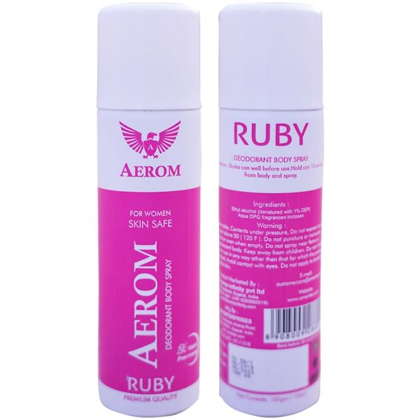 Aerom Ruby Deodorant Body Spray For Men, 150 ml (Pack of 1)