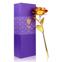 24K Artificial Golden Rose with Gift Box (10 inches)