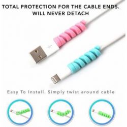 Spiral Protector Saver Cover Compatible for iPhone/iPad USB Charger Cable Cord Cable Drop 