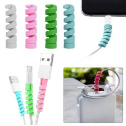 Spiral Charger Cable Protector Data Cable Saver Charging Cord Protective Cable 