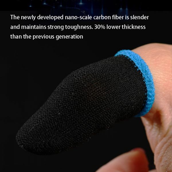 Finger Sleeve Mobile Gaming with Super Conductive Fiber Fabric, Anti-Sweat and Breathable, for PUBG, pack of 5