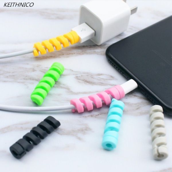 Spiral Protector Saver Cover Compatible for iPhone/iPad USB Charger Cable Cord Cable Drop 