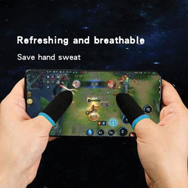Finger Sleeve Mobile Gaming with Super Conductive Fiber Fabric, Anti-Sweat and Breathable, for PUBG, pack of 5