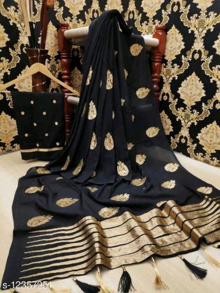Embroided silk saree ( best quality will be delivered )