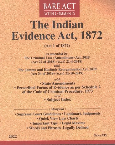 Indian Evidence Act BARE Act Edition 2022