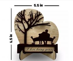 Wooden Showpiece Valentine's Day Gift for Couples Anniversary Gift for Couples