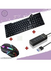 3  IN 1 COMBO WITH KEYBOARD ,RGB MOUSE AND USB HUB   Brand: Others Interface: Wired USB Model Name: FEEL Net Quantity (N): 1 Size: Standard Type: Multi-device Keyboard Warranty Period: 1 Month Warranty Type: Not Applicable  3  IN 1 COMBO WITH KEYBOARD ,RGB MOUSE AND USB HUB  ​