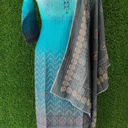 Pure cotton multiple colours with sequence work duppta pair kurti