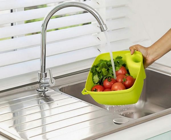 Wash and Store Basket I Kitchen Basket for Multipurpose Cleaning Storing and Refining with Handle Colander