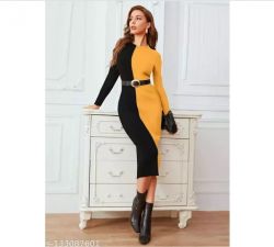 Name : VRbrothess Women's New Full sleeve bodycon party dress  Fabric : Lycra  Sleeve Length : Long Sleeves  Pattern : Colorblocked  Net Quantity (N) : 1  Sizes :   XS (Bust Size : 32 in, Length Size: 42 in)  S (Bust Size : 34 in, Length Size: 42 in)  M (Bust Size : 36 in, Length Size: 42 in)  L (Bust Size : 38 in, Length Size: 42 in)  XL (