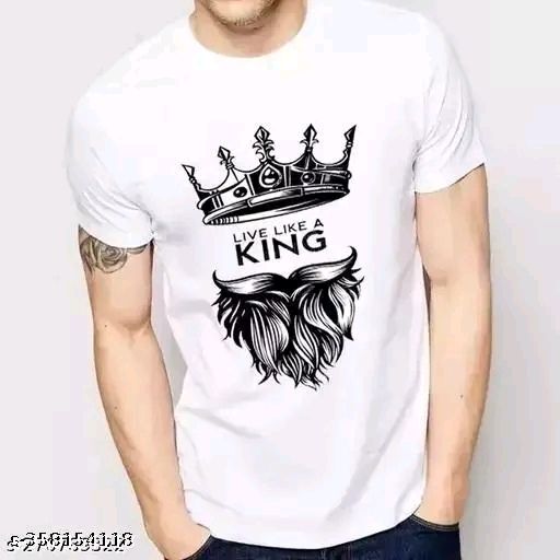 Man white king tshirt 