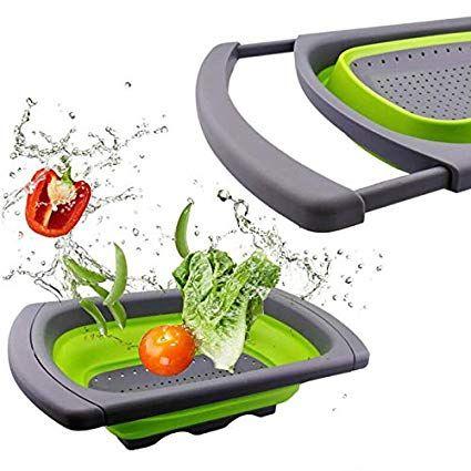 COLANDER COLLAPSE FOOD DRAINER SINK BASKET