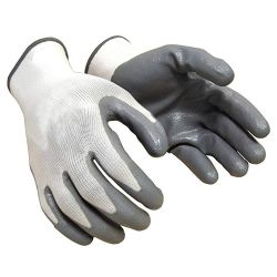  Nylon Safety Hand Gloves, White, Pack of 15 Pair