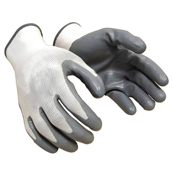 Nylon Safety Hand Gloves, White, Pack of 15 Pair