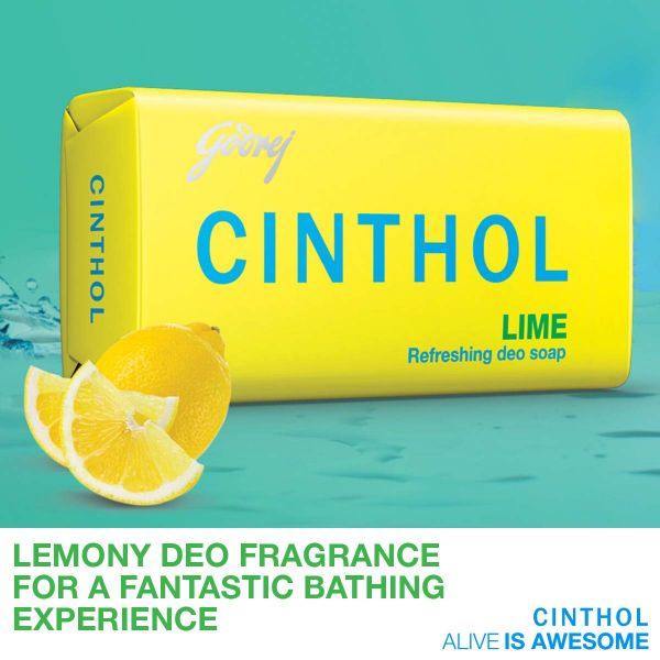 cinthol lime refreshing deo soap 100gm