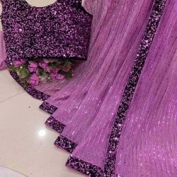 Saree With Lace Border 