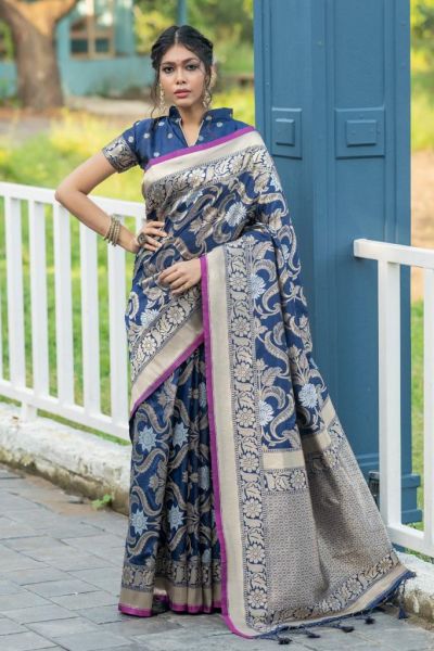 Soft Banarasi Handloom Weaving Silk saree