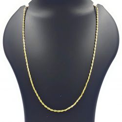 LIRISH EXPORTS 22K GOLD PLATED WHEAT MODEL LATEST DESIGN GOLD CUTTING GIRLS AND BOYS , WOMEN AND MENS CHAIN