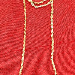 LIRISH EXPORTS 22K GOLD PLATED WHEAT MODEL LATEST DESIGN GOLD CUTTING GIRLS AND BOYS , WOMEN AND MENS CHAIN