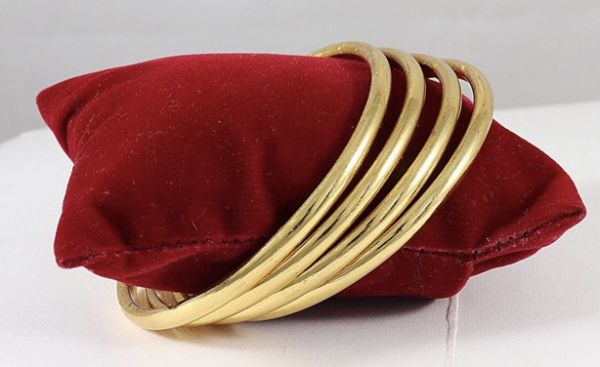 Lirisha exports 22k Gold plated latest design gold model plain Bangles