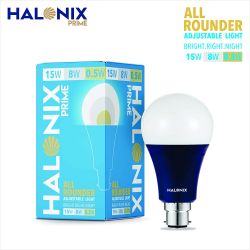  HALONIX All Rounder Base B22 15W,8W,0.5W Multi Wattage Led Bulb (Pack of 1, White & Yellow) Adjustable light