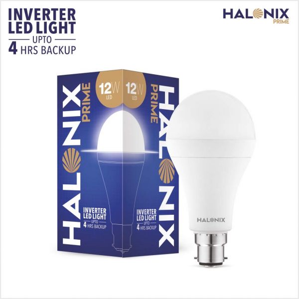  Halonix Prime 12W B22 Inverter rechargebale Emergency led Bulb (Pack of 1, White)